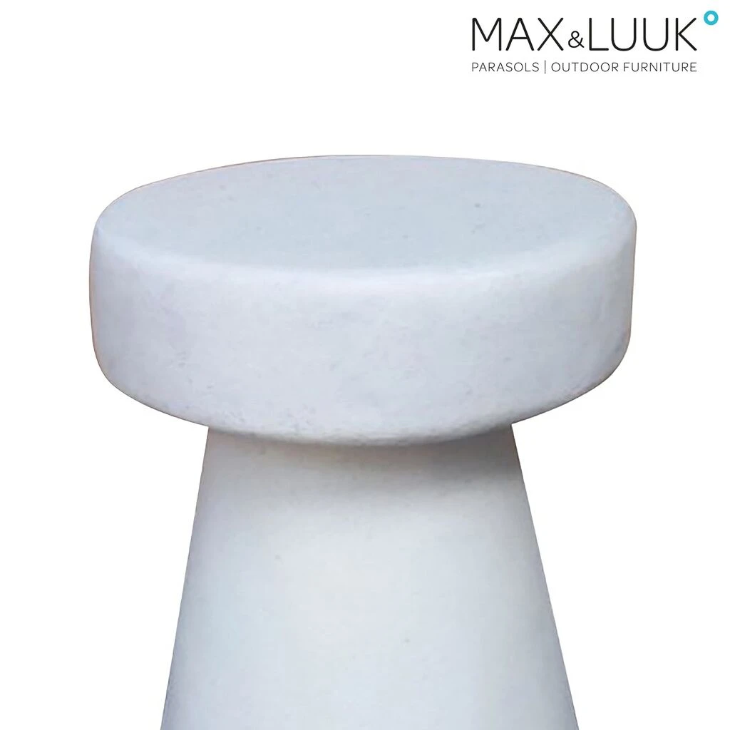 Weißer Fiberglas Beistelltisch Für Den Garten Von Max & Luuk - Brad Beistelltisch 4 Weißer Fiberglas Beistelltisch Für Den Garten Von Max & Luuk - Brad Beistelltisch – Bild 2