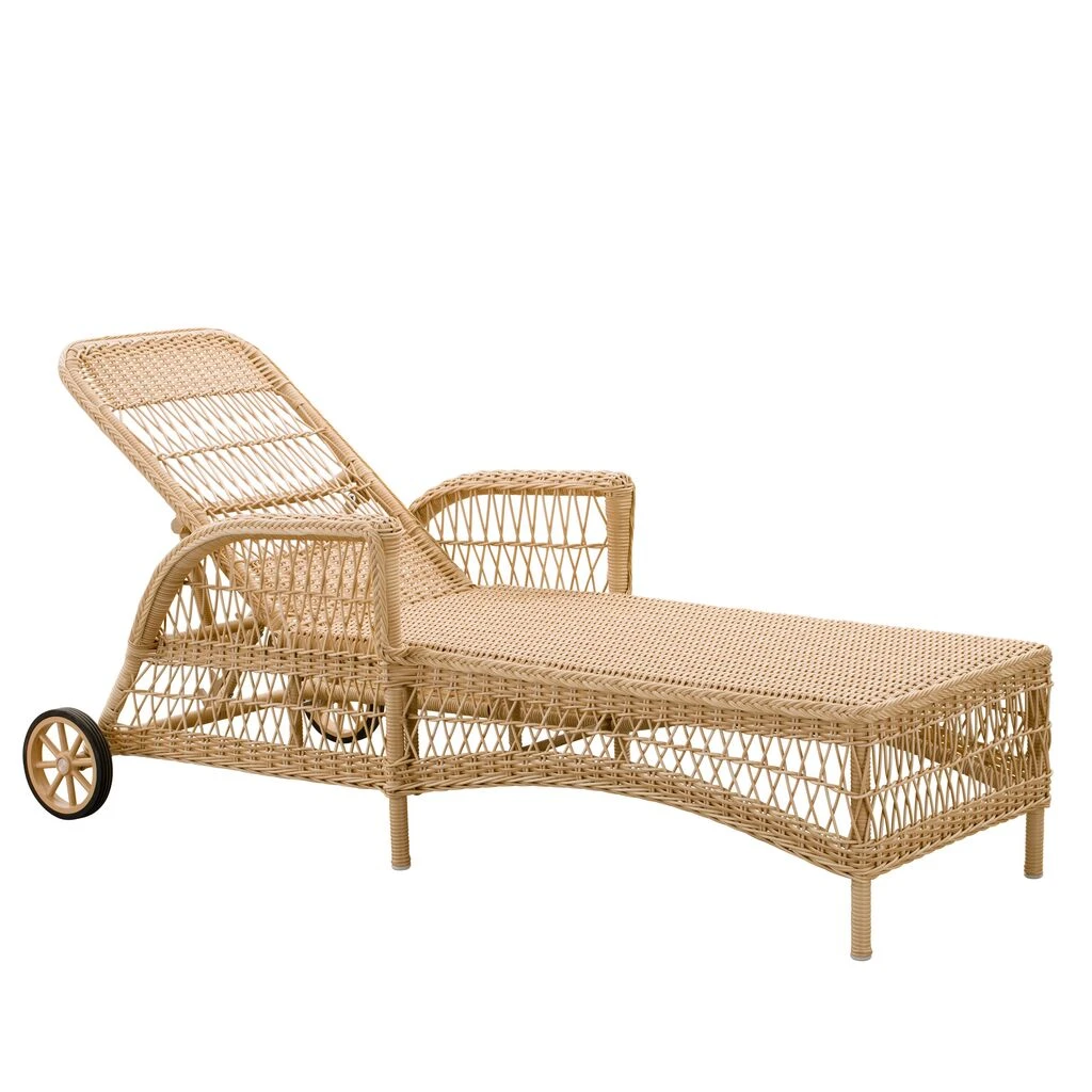 Wetterbeständige Geflecht Sonnenliege Mit Rollen Aus Alu Und Polyrattan - Sonnenliege Iben 4 Wetterbeständige Geflecht Sonnenliege Mit Rollen Aus Alu Und Polyrattan - Sonnenliege Iben – Bild 2
