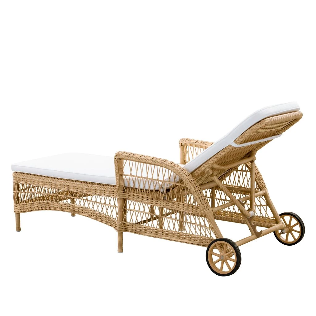 Wetterbeständige Geflecht Sonnenliege Mit Rollen Aus Alu Und Polyrattan - Sonnenliege Iben 6 Wetterbeständige Geflecht Sonnenliege Mit Rollen Aus Alu Und Polyrattan - Sonnenliege Iben – Bild 4