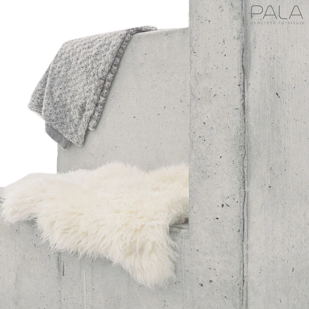 Wetterbeständige Sitzbank Mit Armlehne Aus Beton - Onni 4 Wetterbeständige Sitzbank Mit Armlehne Aus Beton - Onni – Bild 2