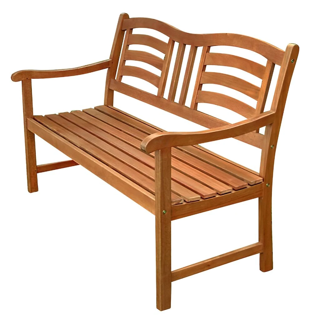 Wetterfeste 2,5 Sitzer Bank Für Garten Und Park - Holz - Camaldulensis Bank 4 Wetterfeste 2,5 Sitzer Bank Für Garten Und Park - Holz - Camaldulensis Bank – Bild 2