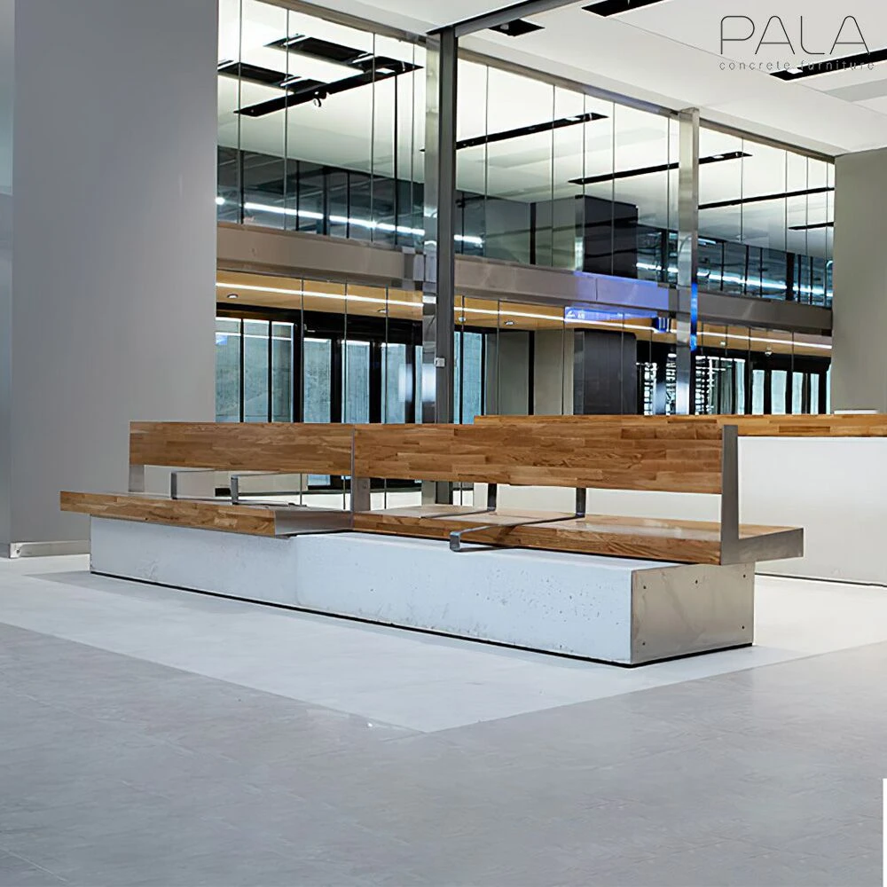 Wetterfeste Sitzmöglichkeit Für Den Stadtbereich Aus Beton Und Lärchenholz - Olavi 3 Wetterfeste Sitzmöglichkeit Für Den Stadtbereich Aus Beton Und Lärchenholz - Olavi