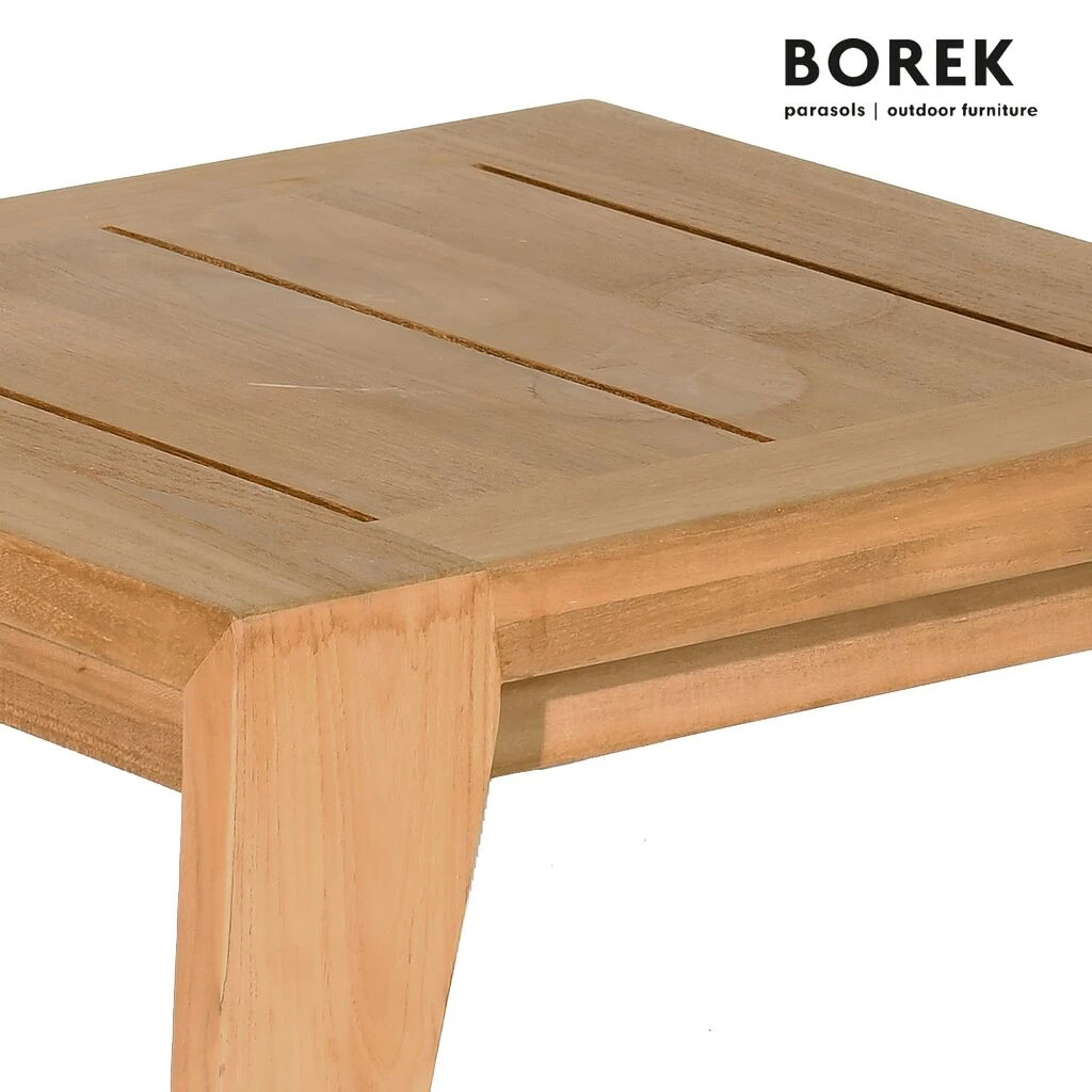 Wetterfester Borek Beistelltisch Aus Teakholz - Eckig - Hybrid Beistelltisch 4 Wetterfester Borek Beistelltisch Aus Teakholz - Eckig - Hybrid Beistelltisch – Bild 2