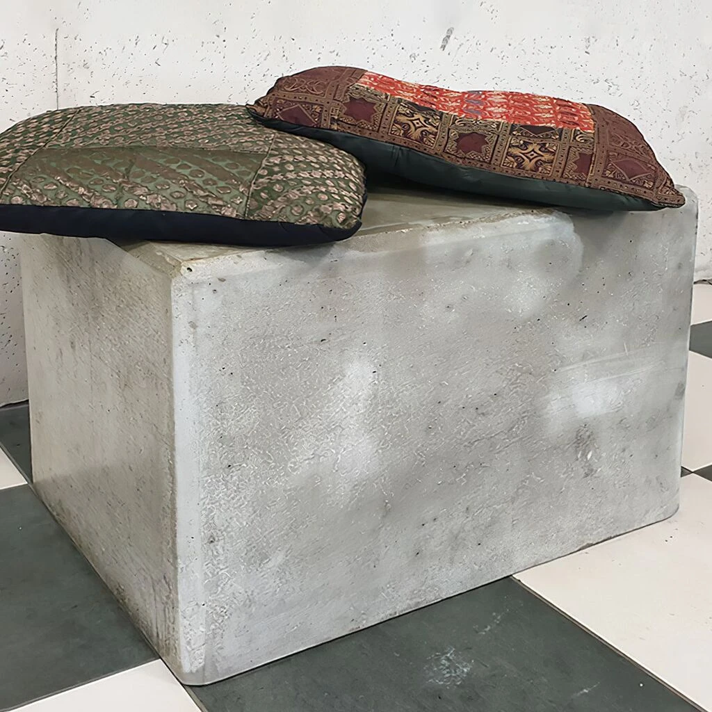 Wetterfester Steinguss Hocker Für Den Garten - Verschiedene Farben - Spiros 4 Wetterfester Steinguss Hocker Für Den Garten - Verschiedene Farben - Spiros – Bild 2