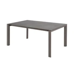XXL Ausziehtisch In Taupe - 160/280cm - Aus Alu Und Glaskermik - Azzisi