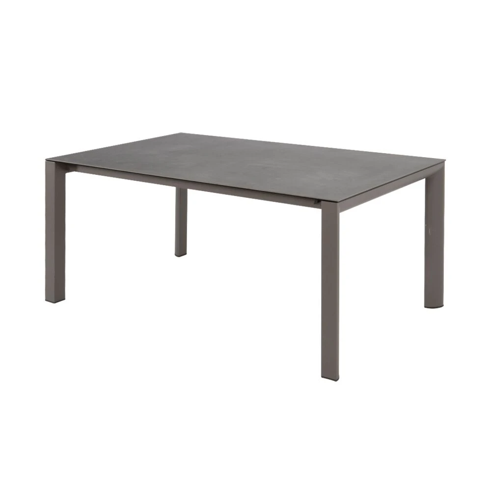 XXL Ausziehtisch In Taupe - 160/280cm - Aus Alu Und Glaskermik - Azzisi 3 XXL Ausziehtisch In Taupe - 160/280cm - Aus Alu Und Glaskermik - Azzisi