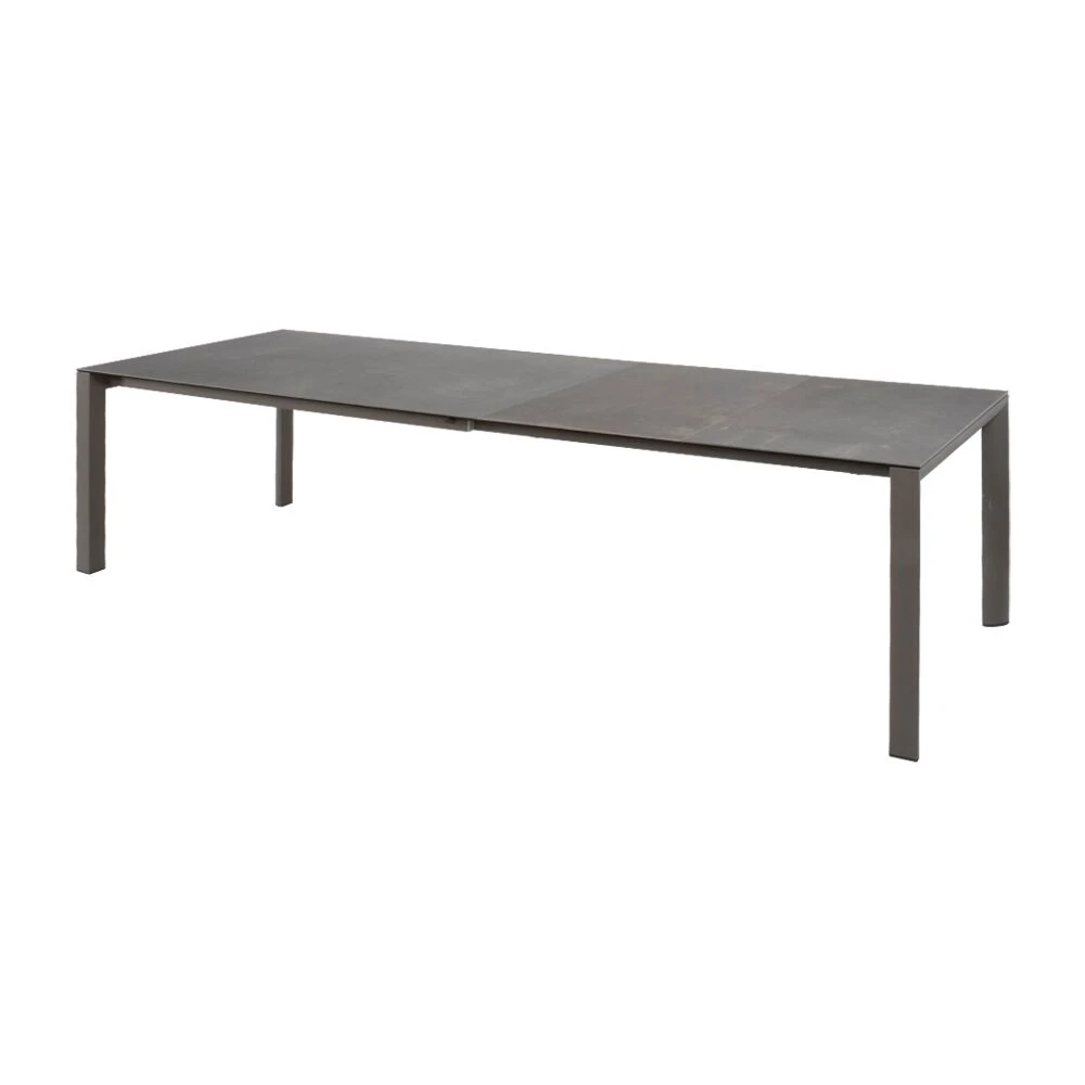 XXL Ausziehtisch In Taupe - 160/280cm - Aus Alu Und Glaskermik - Azzisi 4 XXL Ausziehtisch In Taupe - 160/280cm - Aus Alu Und Glaskermik - Azzisi – Bild 2