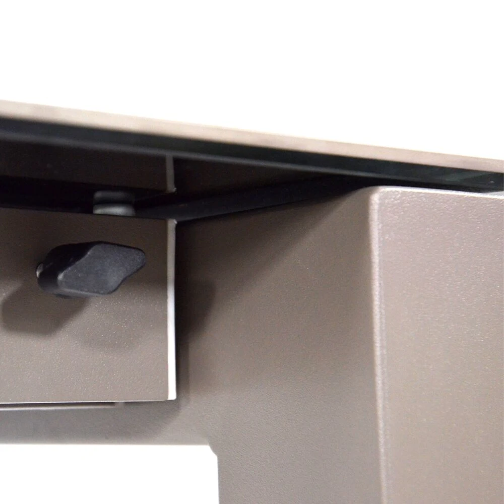 XXL Ausziehtisch In Taupe - 160/280cm - Aus Alu Und Glaskermik - Azzisi 6 XXL Ausziehtisch In Taupe - 160/280cm - Aus Alu Und Glaskermik - Azzisi – Bild 4