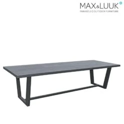 XXL Wetterbeständiger Teakholz Esstisch Von Max & Luuk In Dunkelgrau - Lauren Tisch