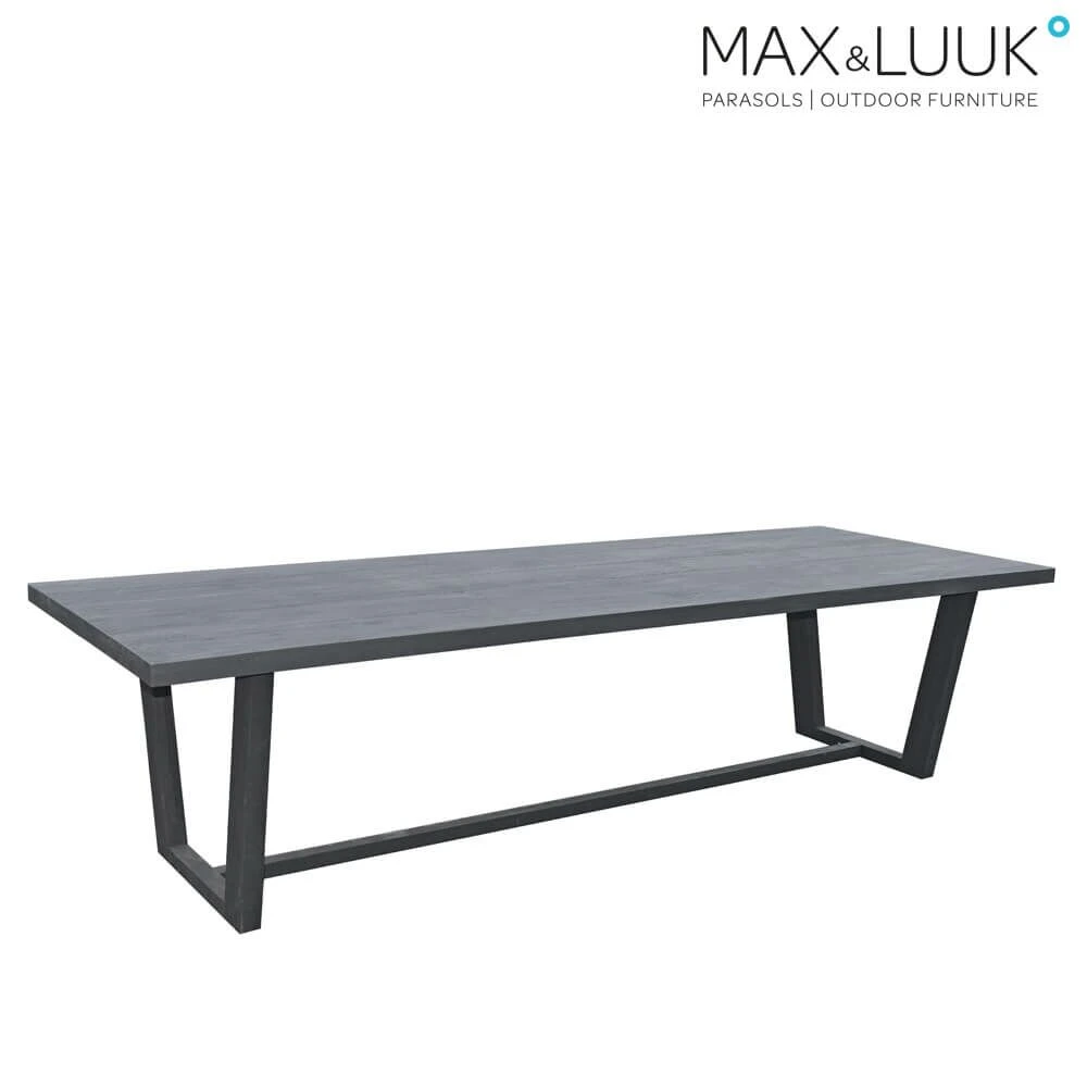 XXL Wetterbeständiger Teakholz Esstisch Von Max & Luuk In Dunkelgrau - Lauren Tisch 3 XXL Wetterbeständiger Teakholz Esstisch Von Max & Luuk In Dunkelgrau - Lauren Tisch