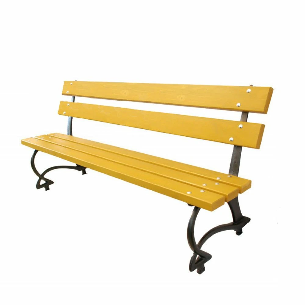 Zeitlose Metallbank Mit Holz Für Den Außenbereich - Davio 3 Zeitlose Metallbank Mit Holz Für Den Außenbereich - Davio